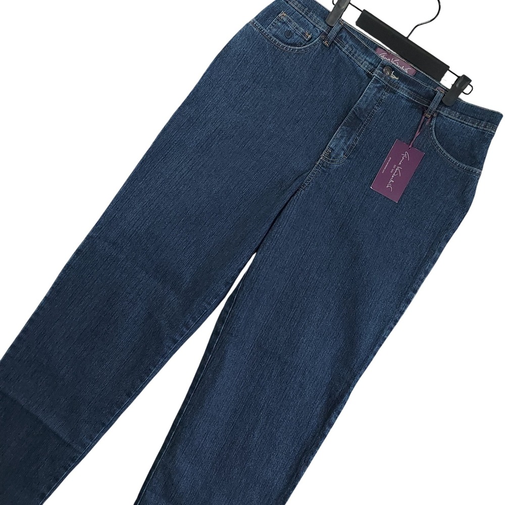 Gloria Vanderbilt Amanda Jeans Women 16s Long Blue Classic Fit High Rise Tapered